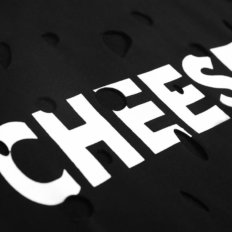 两三事 芝士就是力量 2016春季欧美时尚字母印花烧花