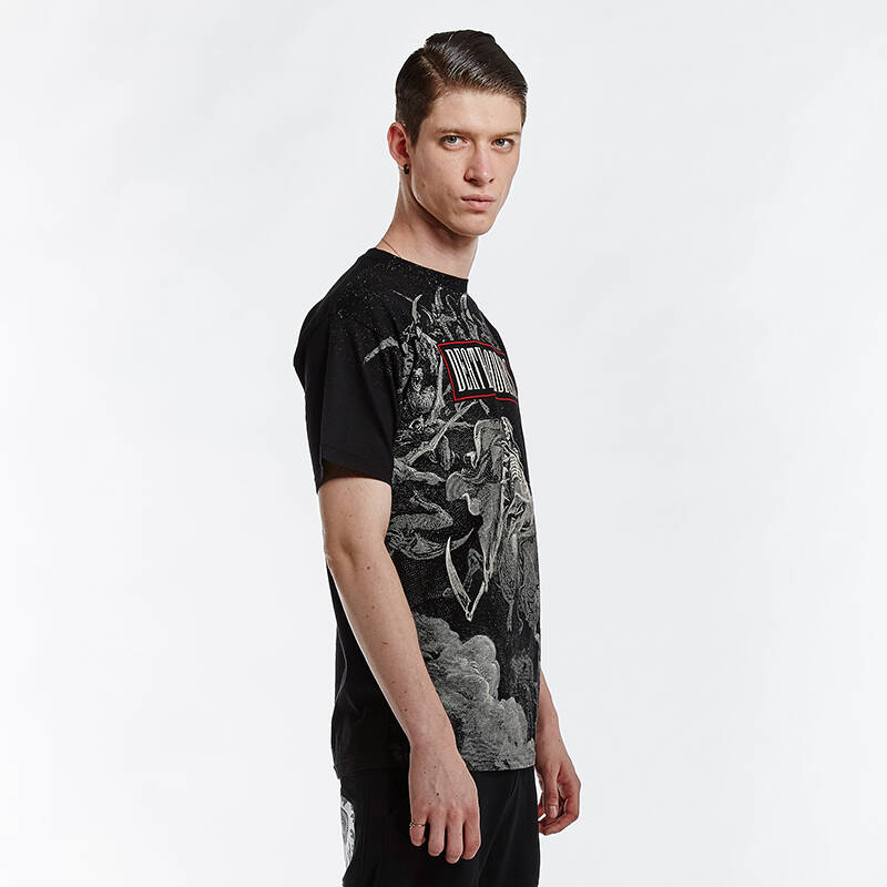 mishkanyc 15秋季新品死亡骑士印花 mishka潮流男炫酷短袖美版t恤