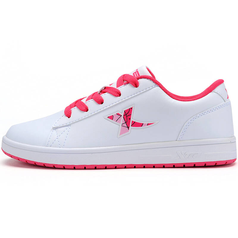 特步(xtep)女鞋运动鞋时尚舒适轻便百搭女板鞋986418319593白红36码