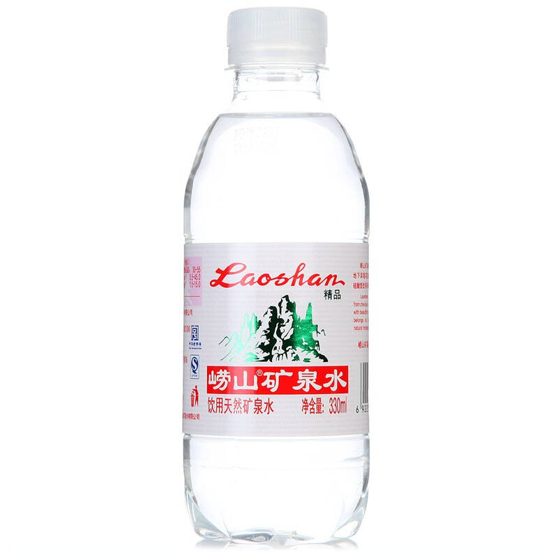 崂山矿泉水 精品 崂山饮用天然矿泉水 330ml*24瓶 整箱装