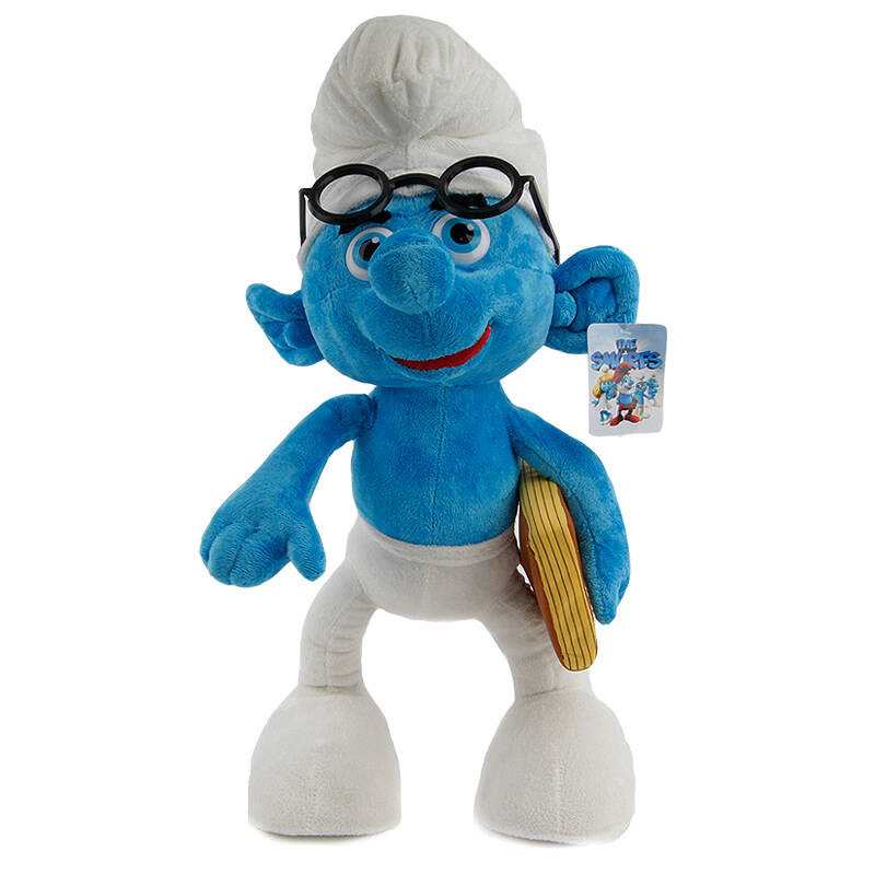 珍藏版仿真蓝精灵蓝妹妹玩偶聪聪笨笨毛绒玩具公仔生日礼物 蓝妹妹33