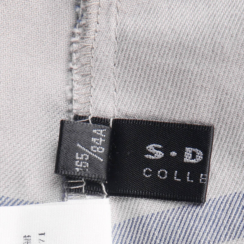 圣迪奥 sdeer 2015夏装新款女学院风格纹修身连衣裙s13281271 浅灰 m