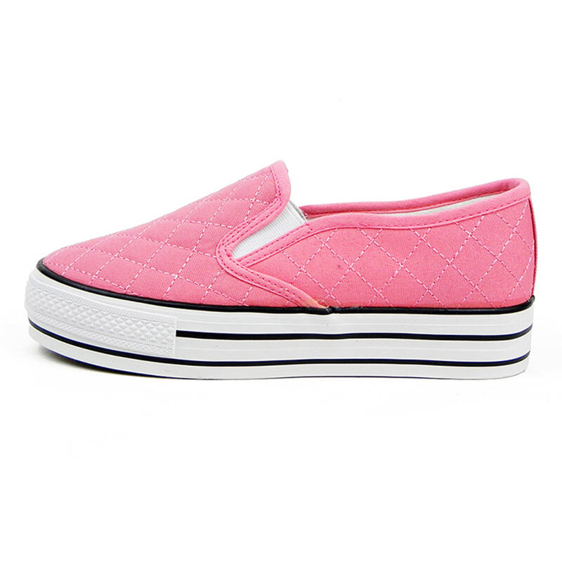 warrior回力 女款韩版时尚甜美松糕鞋 帆布一脚蹬休闲鞋wxy-530r 粉红