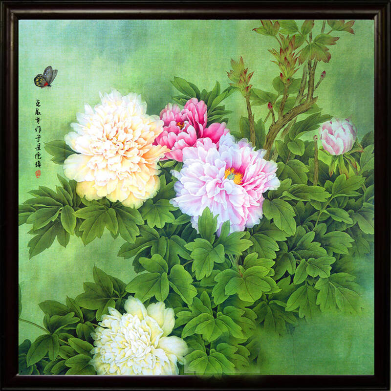 瓷板画 鲤鱼 鸿运当头 景德镇陶瓷器艺术品 瓷器画 装饰画 特价 花开