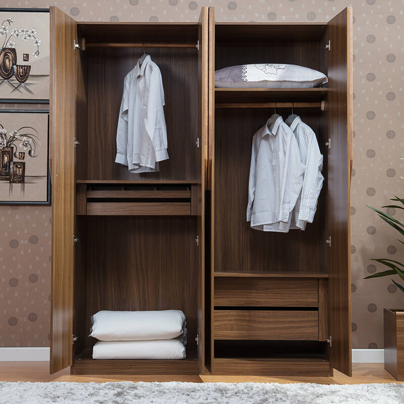 中格家居 现代整体衣柜 主体框架实木推拉门移门衣柜 四门组合6172-d