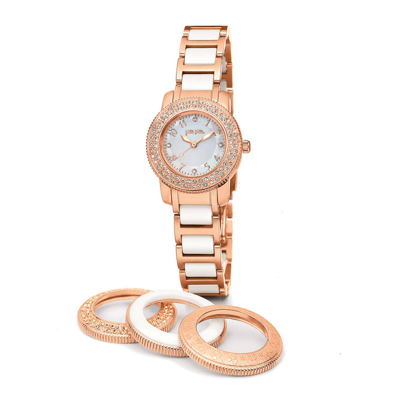 follifollie芙丽芙丽时尚陶瓷女士手表套装 wf2b029bsp