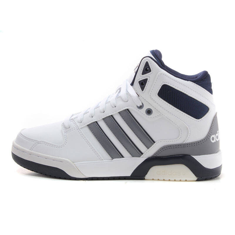 neo阿迪达斯男鞋板鞋高帮运动鞋f76200 f98323亮白 侦探灰 学院藏青蓝