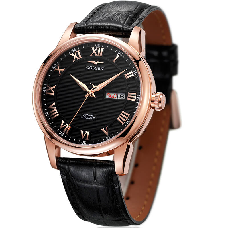古尊(golgen)手表 商务系列机械男表黑色gn.16071m.