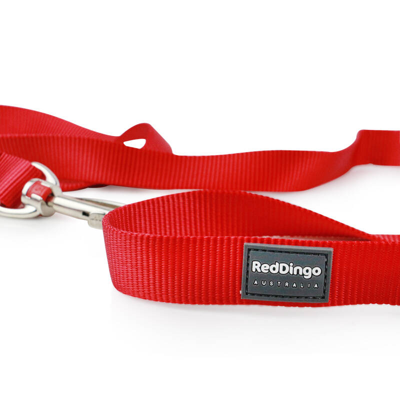 瑞鼎狗(reddingo)狗拉带 净色25mm红色