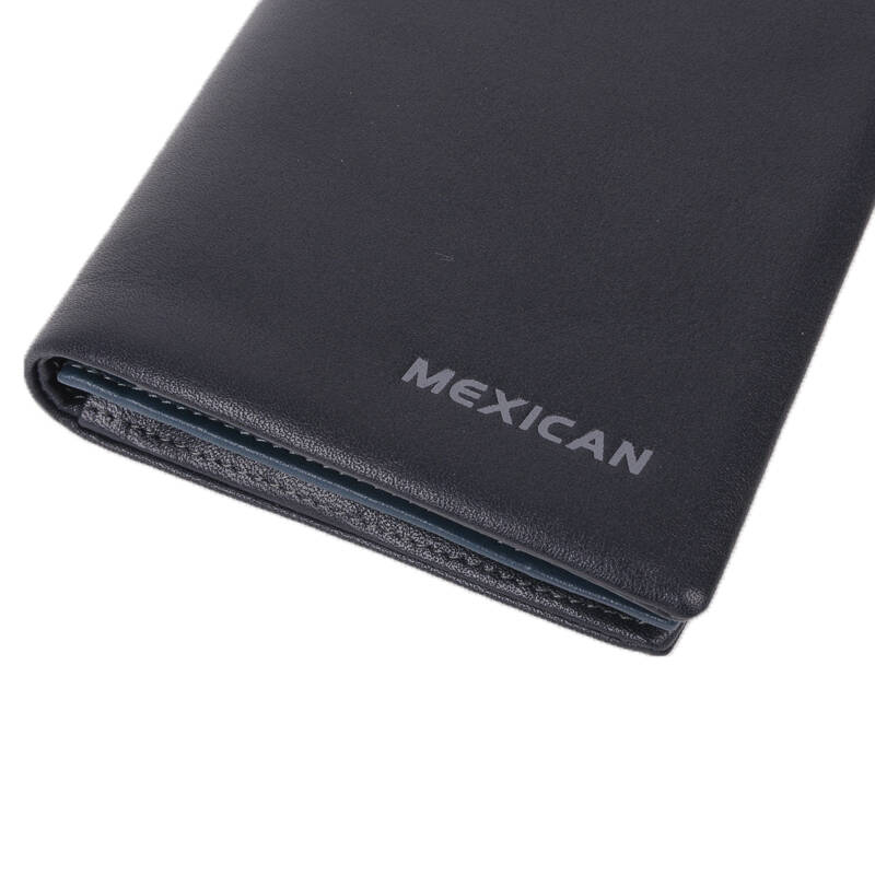 稻草人mexican男钱包长款男士真皮钱包潮 男头层牛皮钱夹 商务时尚