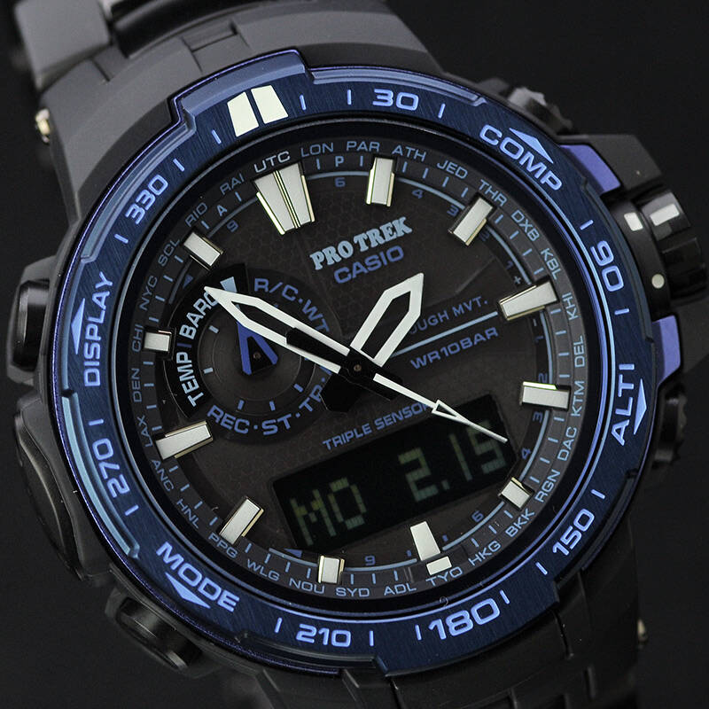 卡西歐(casio)手錶 protrek系列時尚太陽能登山表男表 prw-6000syt-1p