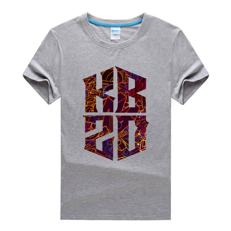 科比短袖20赛季退役纪念纯棉t恤 科比短袖t恤 kb20 styled logo kobe