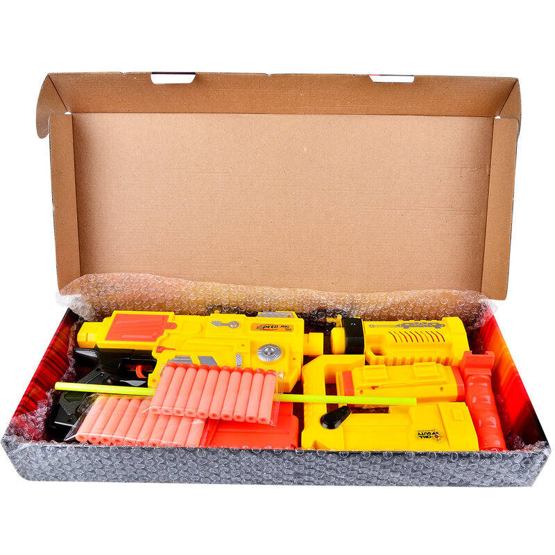 劲速 电动玩具枪儿童软弹狙击枪水弹枪bb枪 黄色60发子弹一个弹夹 - 