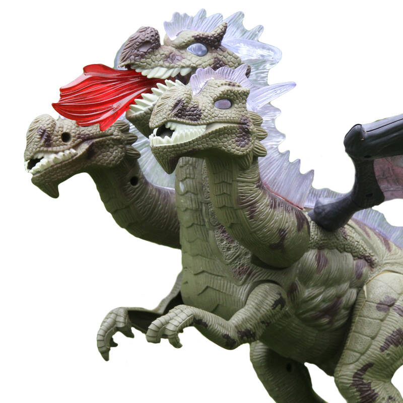 电动恐龙 恐龙模型套装 仿真恐龙 儿童玩具 6653 三头龙(走路发光会叫