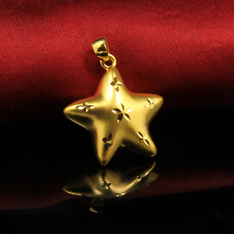 宝瑞通典当行 3d硬金海星吊坠 全新绝当孤品