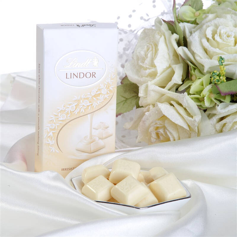 瑞士莲(lindt)软心小块装白巧克力 100g