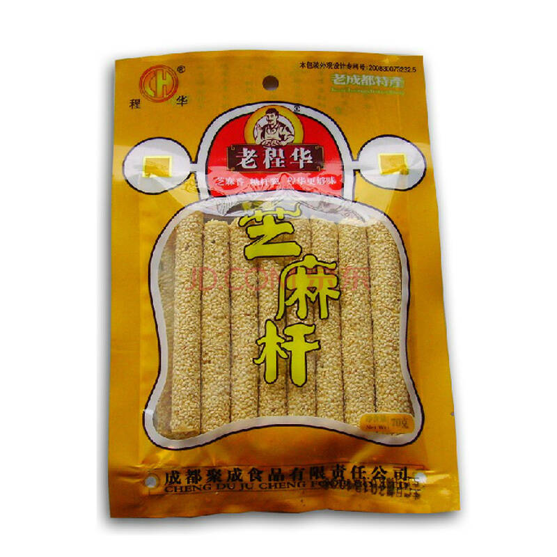 老成都特产 老程华芝麻杆70g