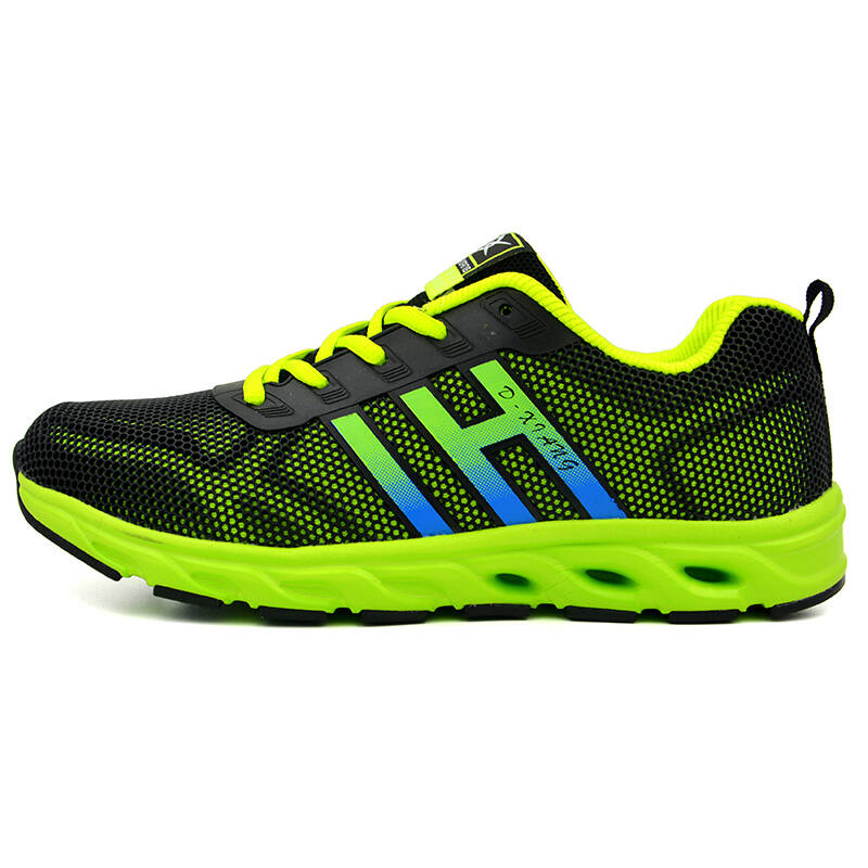 登翔秋季新款时尚跑步鞋男鞋轻便慢跑鞋运动鞋休闲旅游鞋 黑绿 41