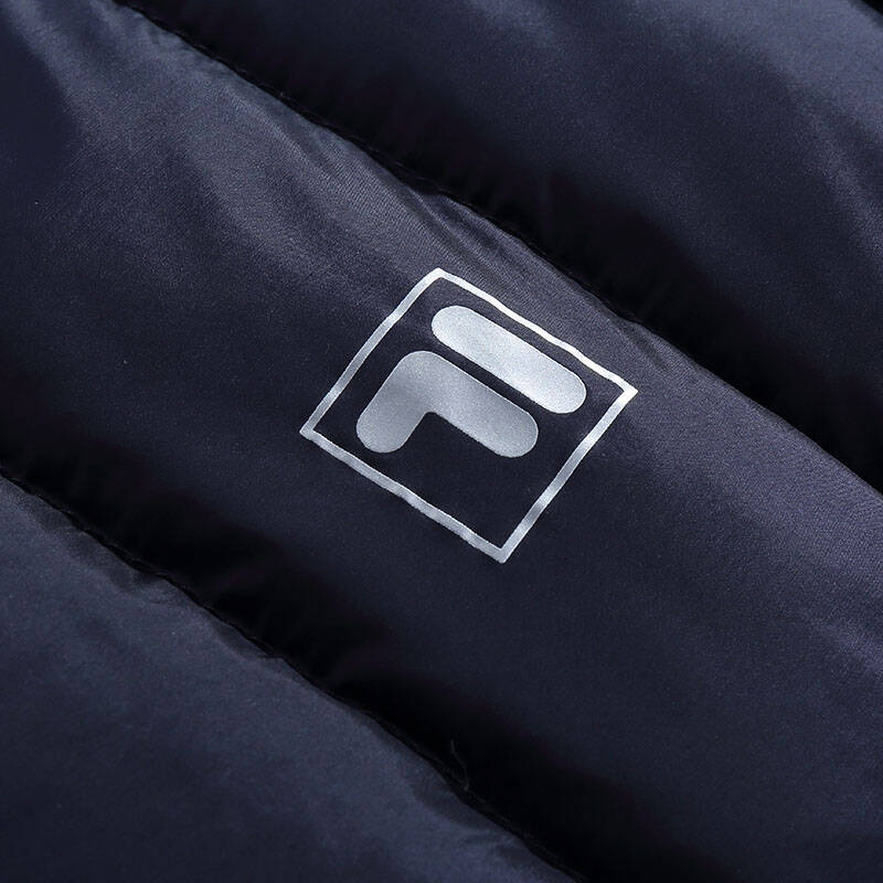 fila斐乐冬季新款男上装修身轻薄羽绒马甲|25441901 传奇蓝-nv xxl