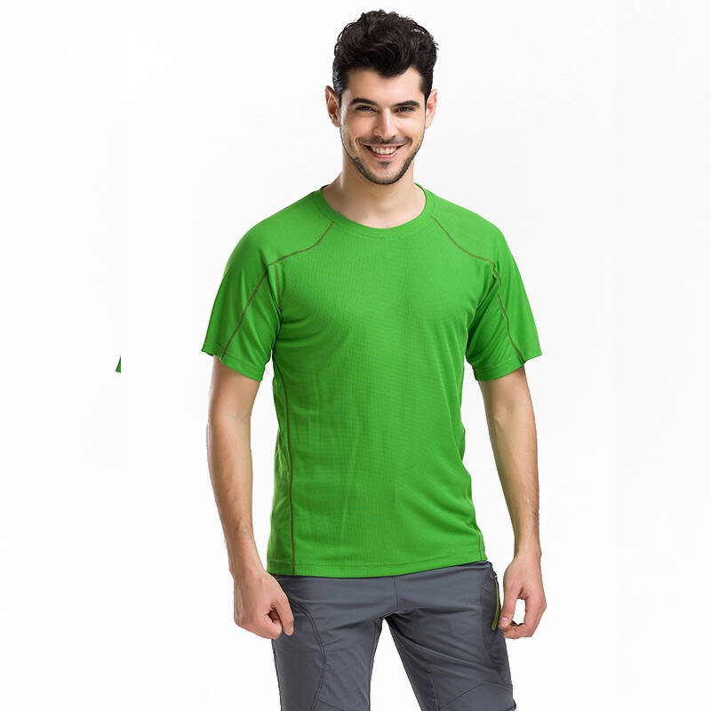 hawk t恤 春夏情侣速干衣运动健身跑步男圆领短袖 1521 草绿色 xl