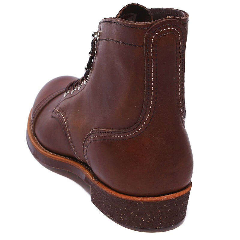 red wing 红翼 男士棕色牛皮棕色鞋带高帮工装靴 8111 amber harness