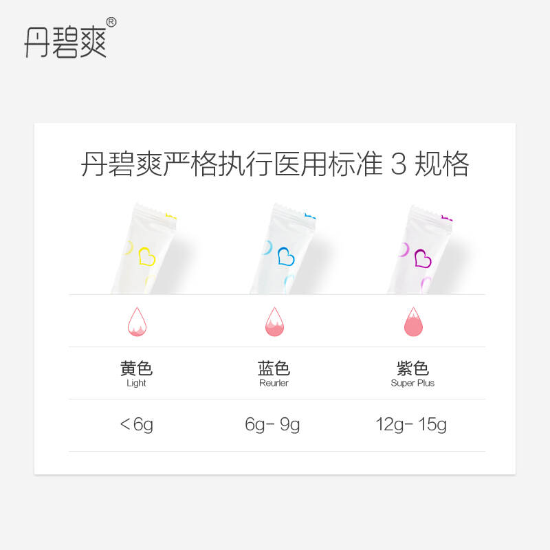 丹碧爽卫生棉条导管式 新型专利产品18支混合装