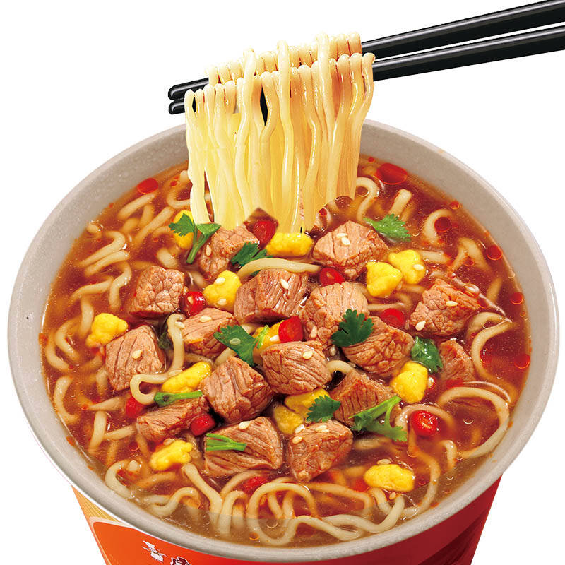 【京东超市】康师傅 方便面(ksf)丰盛经典 香辣牛肉碗面 12碗 泡面