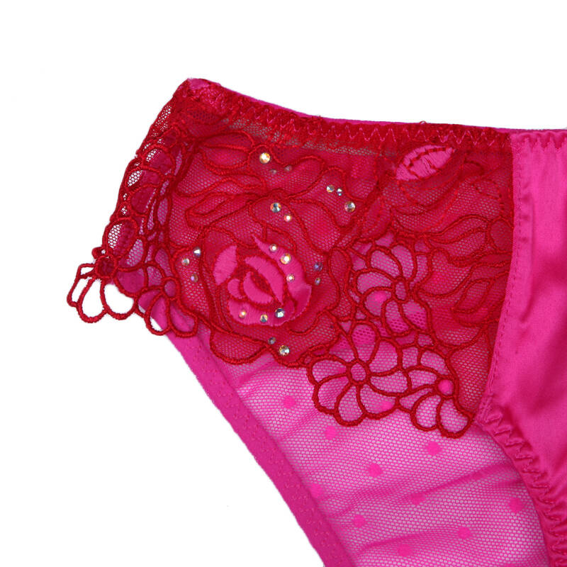 elle玫瑰网纱波点三角内裤1bl277 粉红色400010 l