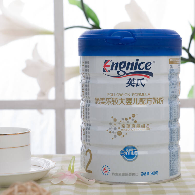 京东配送 英氏 思美乐婴儿配方奶粉2段900g 6-12个月婴儿适用