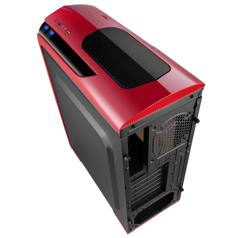金河田(golden field)超越荣耀版 激情红 中塔机箱 (atx/标配2个风扇
