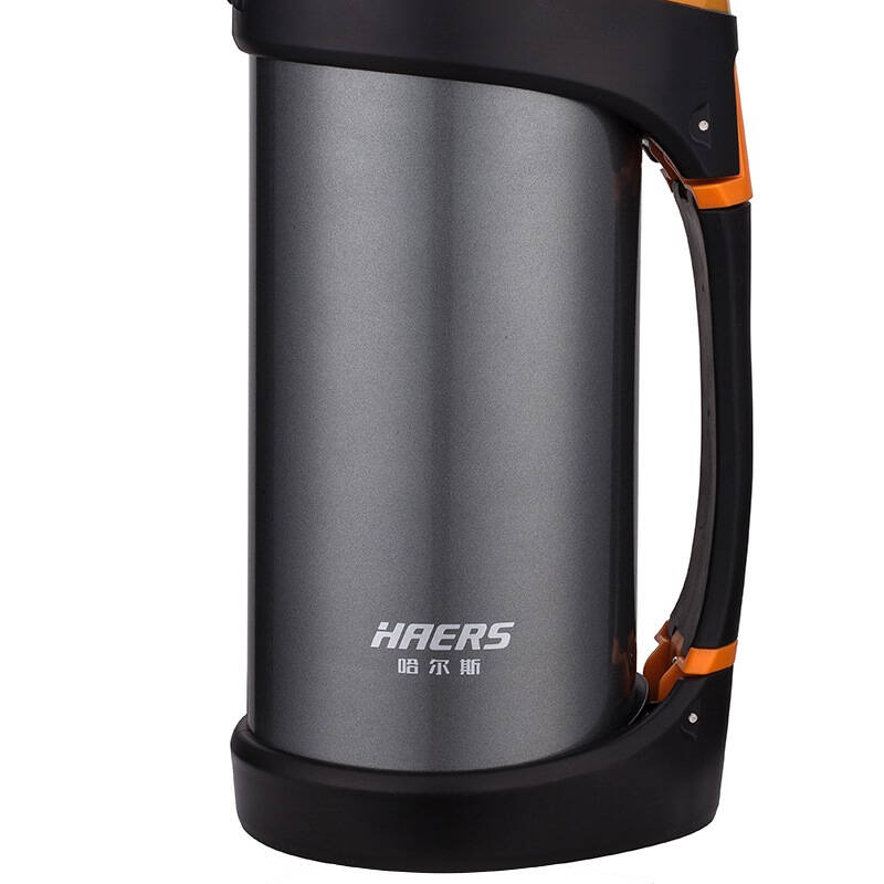 哈尔斯 haers 1800ml不锈钢真空保温壶户外旅行车载时尚广口水壶暖瓶