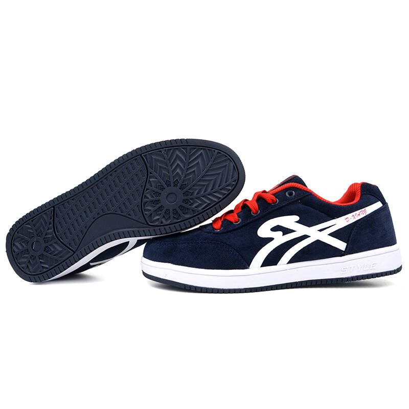 登翔秋冬季运动滑板鞋男鞋轻便休闲鞋时尚板鞋旅游鞋1560 黑色 39