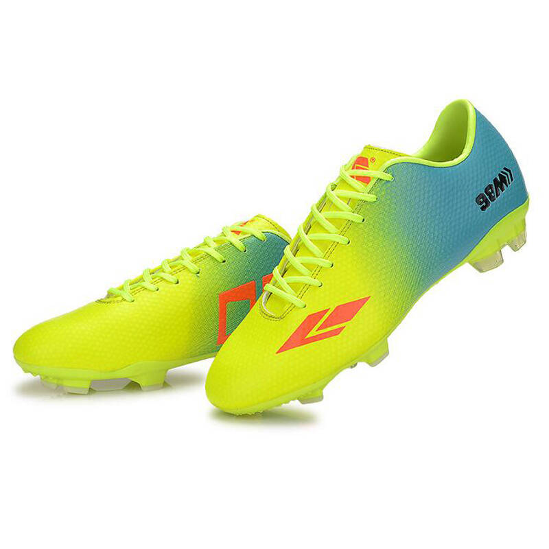急速刺客9代男子水晶透明底天然草地足球鞋 黄色 44