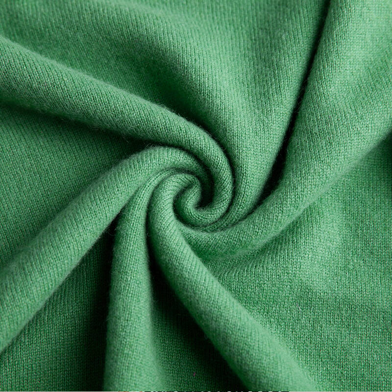 优雅蝴蝶结修身纯羊绒衫 百搭纯色女式羊绒衫 豆绿色 105