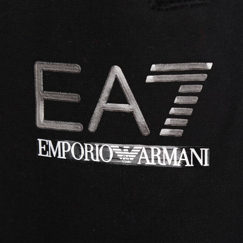 emporio ea7 阿玛尼 男款黑色棉氨纶运动长裤 272556 4a227 00020 m码