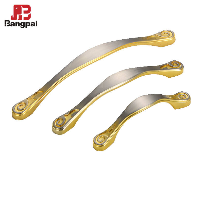 邦派 柜门拉手欧式 现代简约抽屉柜子衣柜橱柜门把手 小拉手 拉丝金