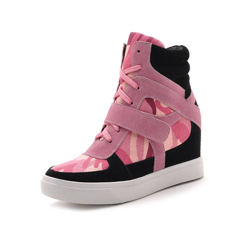 莫蕾蔻蕾 内增高鞋 青春拼色休闲鞋 女 粉红色 39