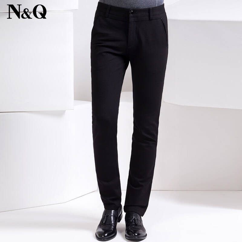 诺奇2014秋冬新品 男士商务休闲裤 男职场长裤 弹力 加厚82038p5 黑色