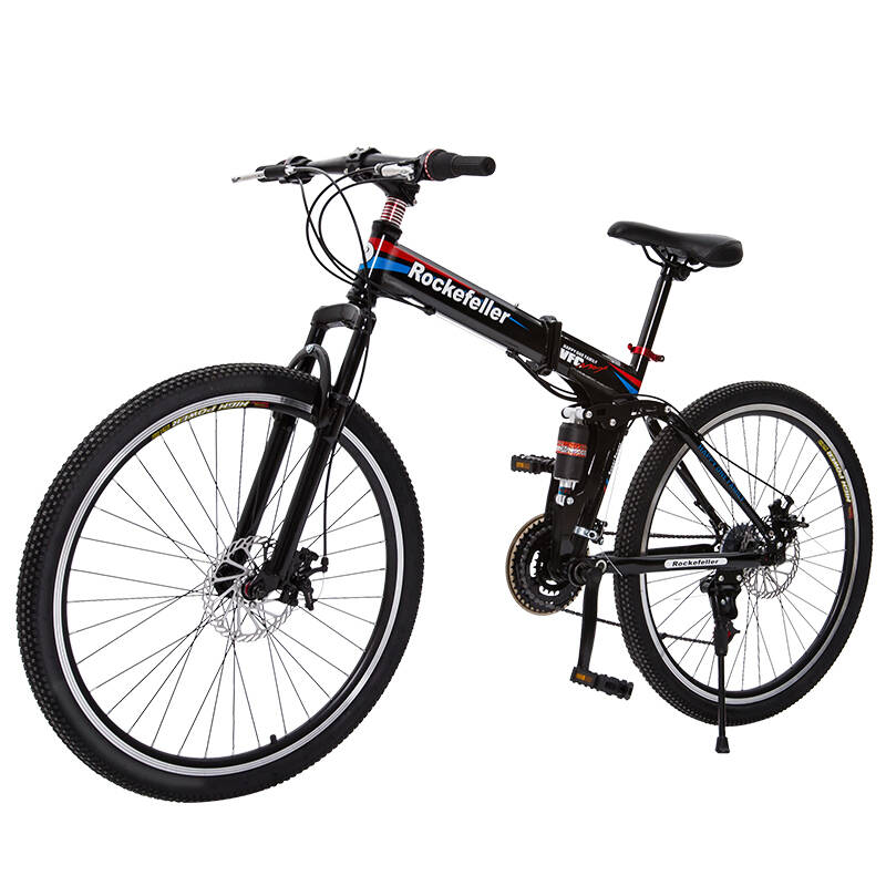 洛克菲勒(rockefeller)r450 26寸21速全避震折叠自行车/轴承中轴/培林