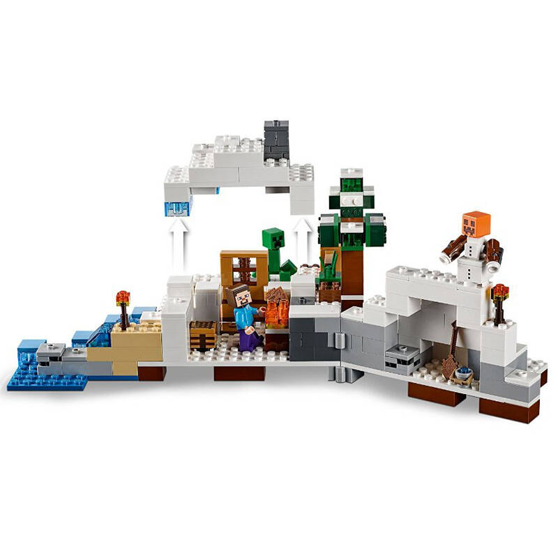 the village 我的微观世界 创世神 拼插积木 雪中藏匿处21120