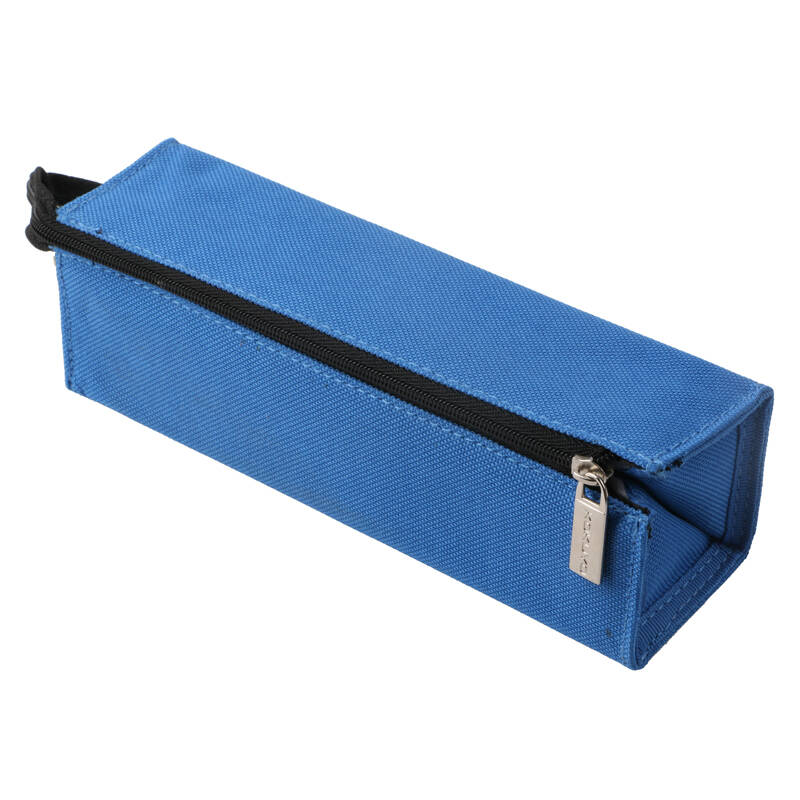 简约方形铅笔盒 蓝色 - 京东