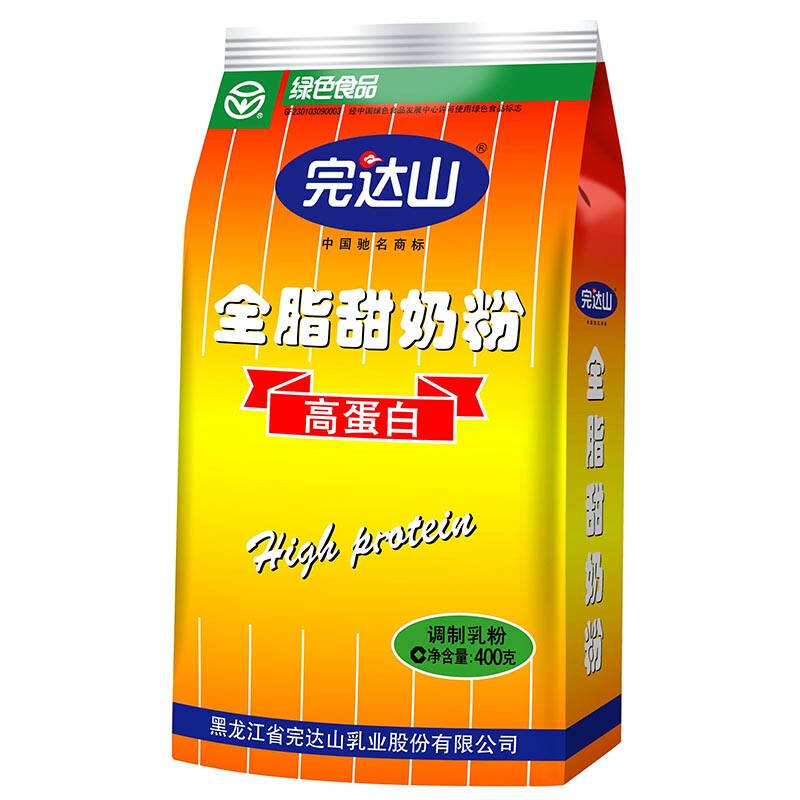 自营 【京东超市】完达山wondersun全脂甜奶粉(高蛋白)400克