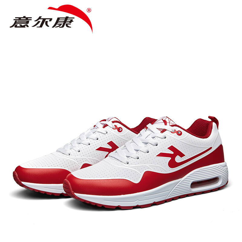 意尔康运动鞋 2016春夏新品男跑鞋 白/大红 42