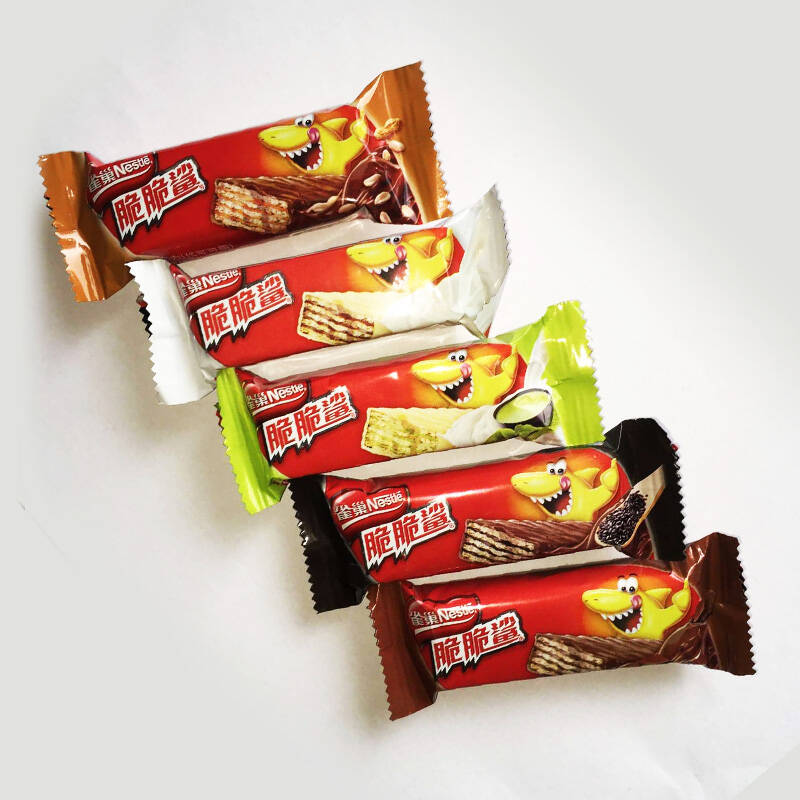 雀巢脆脆鲨威化饼干多口味整袋装1.25kg 喜糖休闲零食品 抹茶味