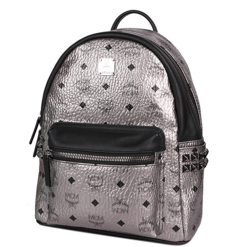 mcm中性银色双肩包mmk5ave43 sv001