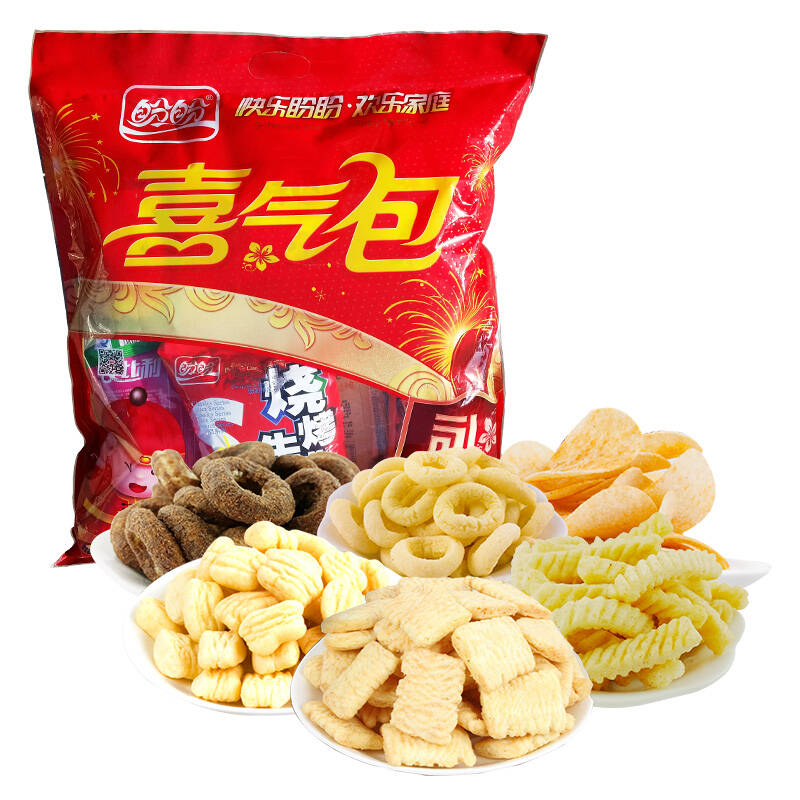 盼盼 休闲零食大礼包 喜气包系列膨化食品 550g