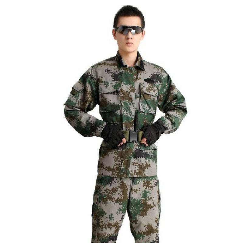 林地迷彩作训服丛林数码外军服训练服迷彩服四季军迷服 军绿迷彩 170