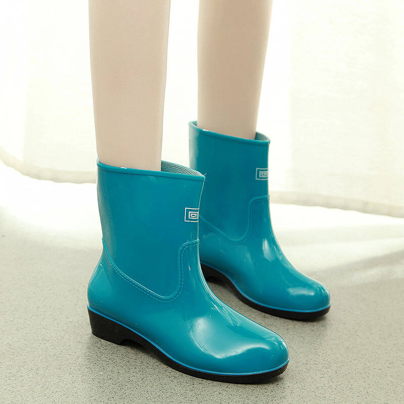 回力雨鞋 糖果色简约舒适女款套鞋雨靴 水鞋 可拆卸加绒保暖鞋水靴