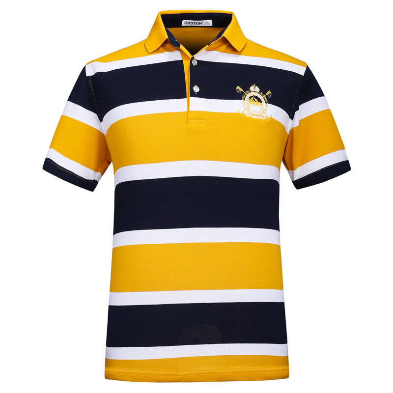 高驰(godson)男士polo衫短袖丝光棉短袖衫 男装2014夏装新款 t恤条纹