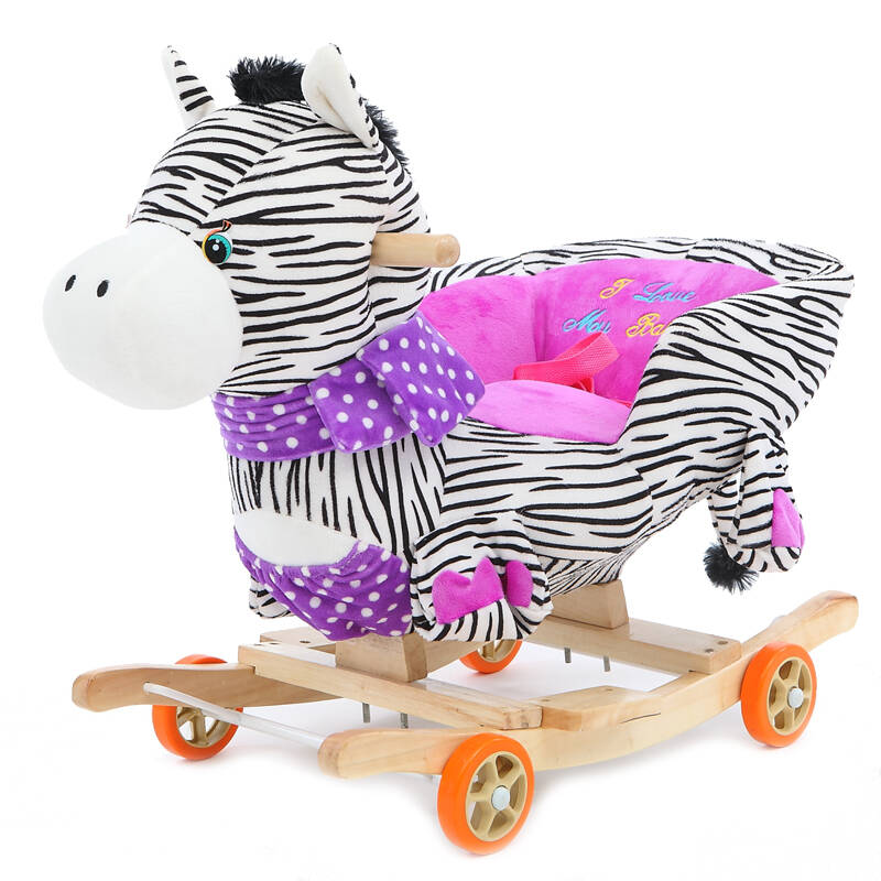 多款卡通音乐动物摇摇马 木马 摇摇车玩具生日周岁礼物 1-3 斑马大号